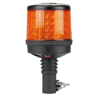 LED Beacon Micro Dual Stack Series 10-30V Amber DIN Pole Mount 64SMD LEDs 43W 10 Function SAE Class 1 90x165mm